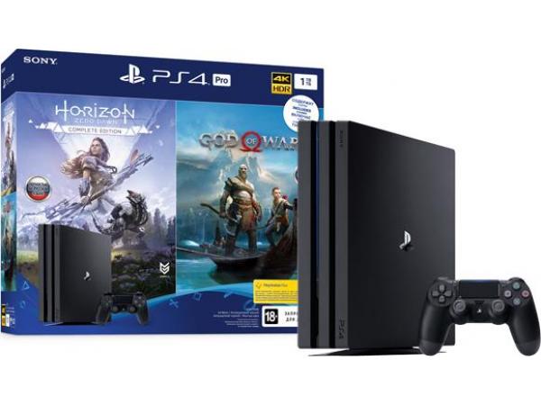 Игровая приставка Sony PlayStation 4 Pro 1TB Black+Horizon Zero Dawn/God Of War